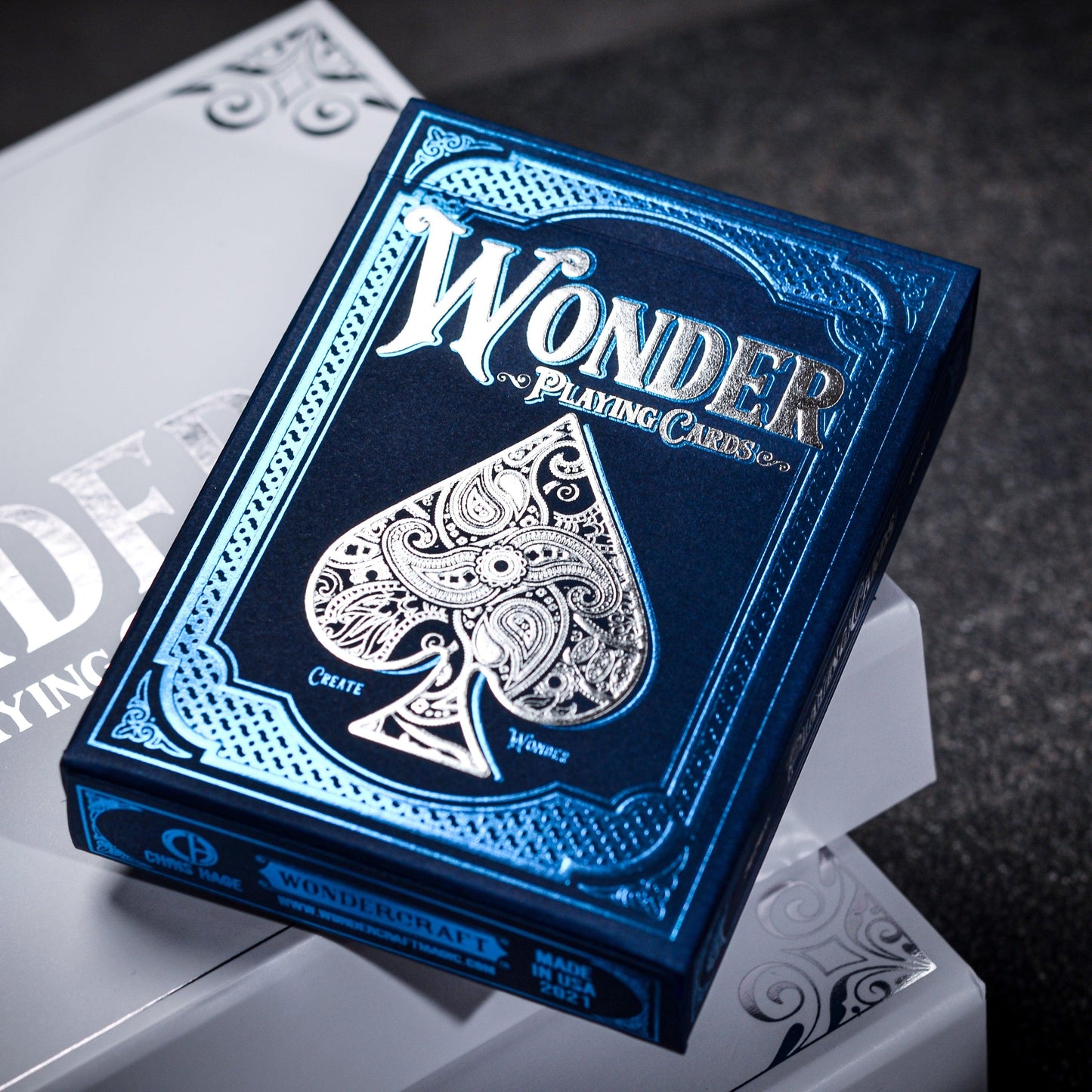 Blue Wonder Collector Set - Silver Gilded Deck-Playing Cards-Wondercraft