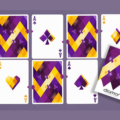 Diamon Playing Cards N° 14 Purple Star Playing Cards by Dutch Card House Company-Playing Cards-Wondercraft
