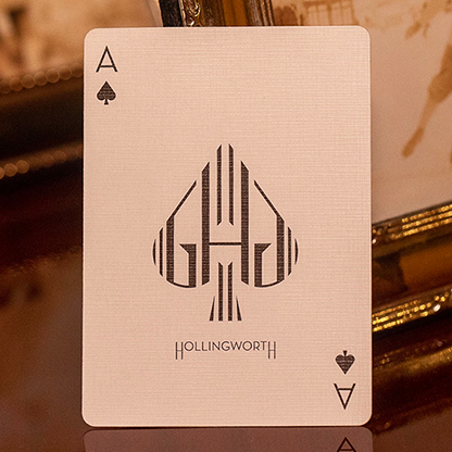 Hollingworth Playing Cards (Burgundy)-Playing Cards-Wondercraft