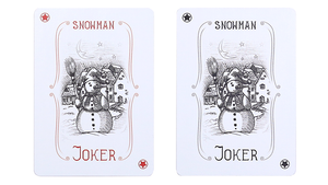 Bicycle Snowman (Red) Playing Cards