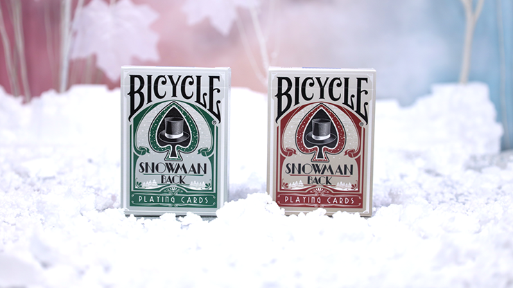 Bicycle Snowman (Red) Playing Cards