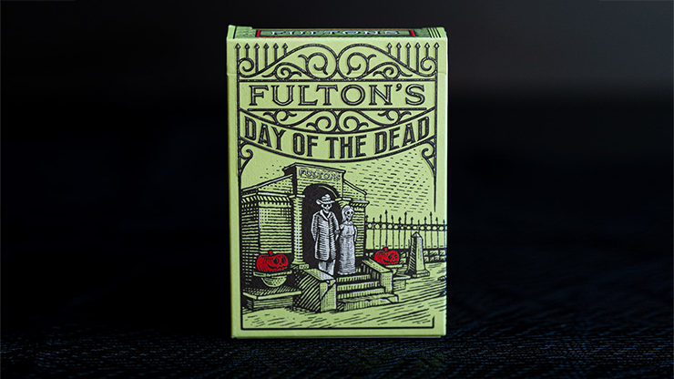 FULTON&#39;S Day Of The Dead Green Edition Playing Cards