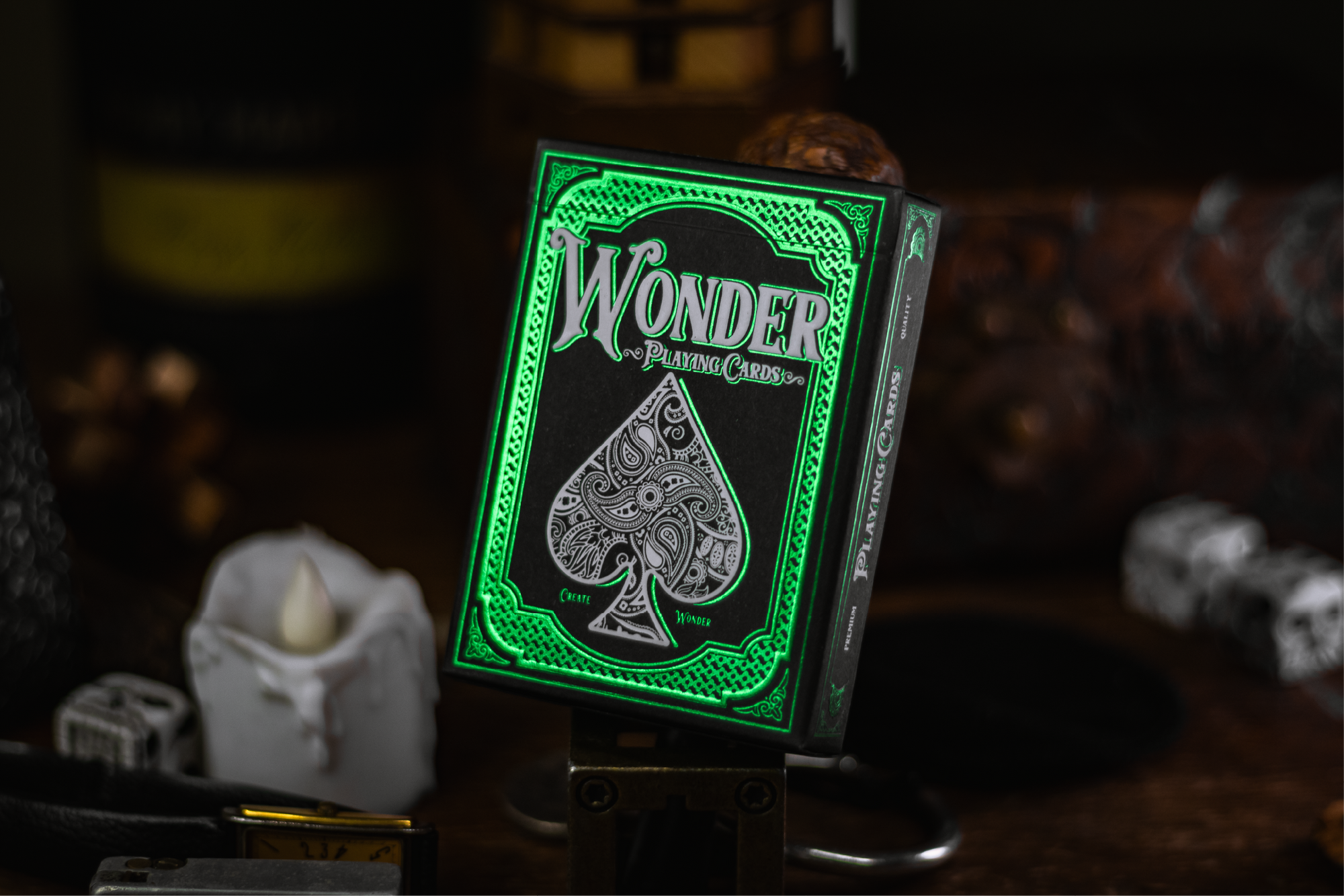 Wonder Playing Cards - Emerald - Black Gilded