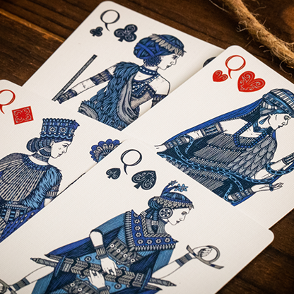 Babylon (Cerulean Blue) Playing Cards by Riffle Shuffle-Playing Cards-Wondercraft