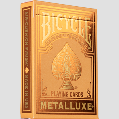 Bicycle Metalluxe Orange Playing Cards by US Playing Card Co.-Playing Cards-Wondercraft