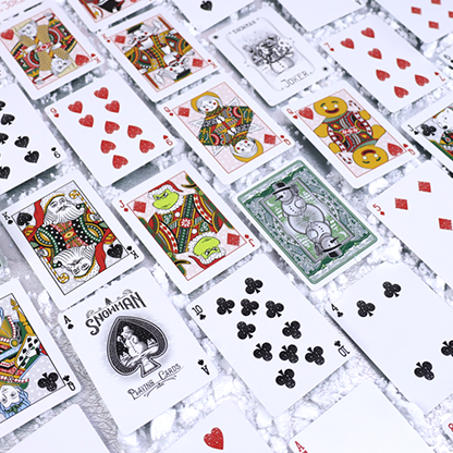 Bicycle Snowman (Green) Playing Cards-Playing Cards-Wondercraft