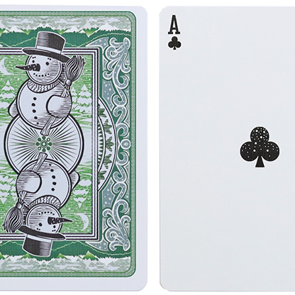 Bicycle Snowman (Green) Playing Cards-Playing Cards-Wondercraft