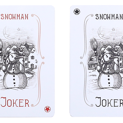 Bicycle Snowman (Red) Playing Cards-Playing Cards-Wondercraft