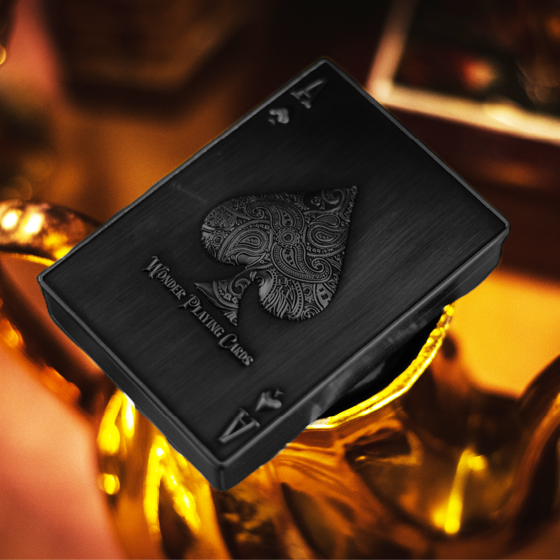 Black Nickel Ace of Spades - POS-Playing Cards-Wondercraft
