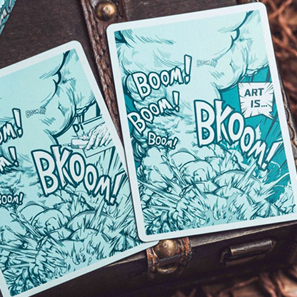 Boom (Blue) Playing Cards-Playing Cards-Wondercraft