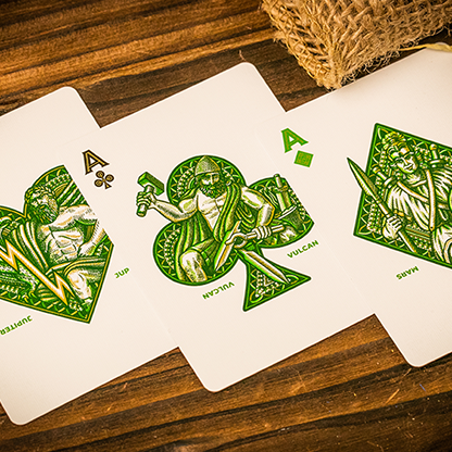 Caesar (Green) Playing Cards by Riffle Shuffle-Playing Cards-Wondercraft