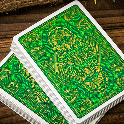 Caesar (Green) Playing Cards by Riffle Shuffle-Playing Cards-Wondercraft