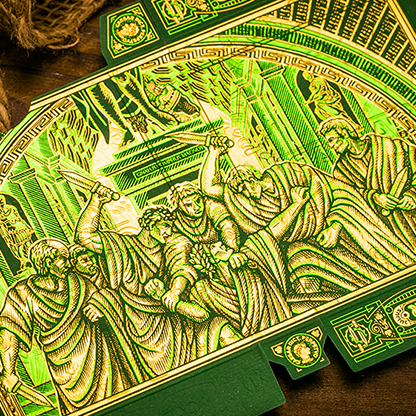 Caesar (Green) Playing Cards by Riffle Shuffle-Playing Cards-Wondercraft