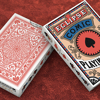 Eclipse Comic (Red) Vintage Transformation Playing Cards-Playing Cards-Wondercraft