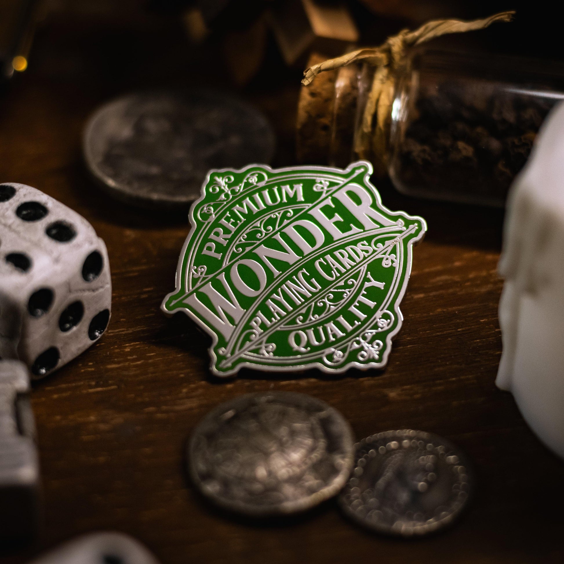 Emerald Wonder Trading Pin-Playing Cards-Wondercraft
