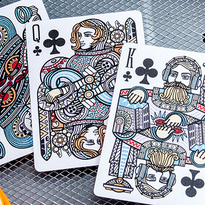 Escape Velocity (Blue) Playing Cards-Playing Cards-Wondercraft