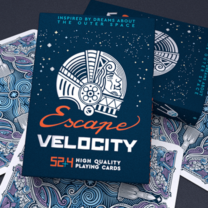 Escape Velocity (Blue) Playing Cards-Playing Cards-Wondercraft