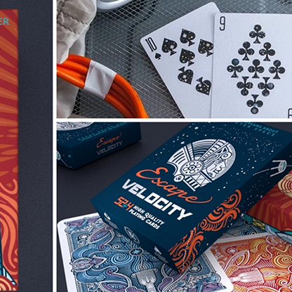 Escape Velocity (Red) Playing Cards-Playing Cards-Wondercraft