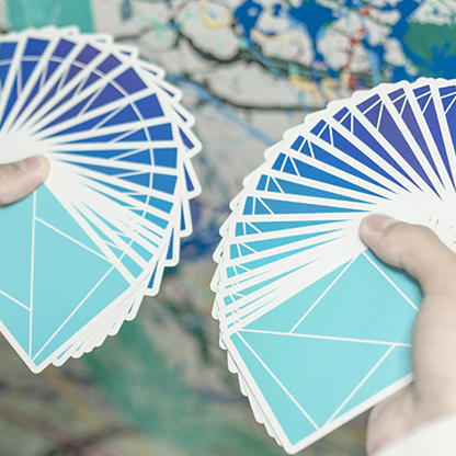 Flexible Gradients Blue Playing Cards by TCC-Playing Cards-Wondercraft