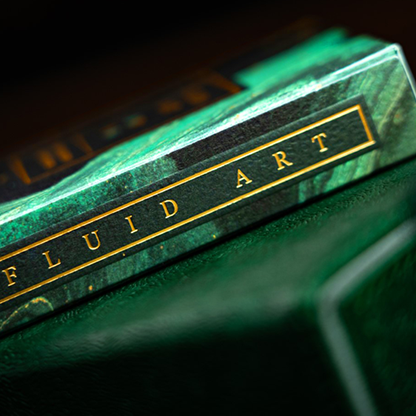 Fluid Art Green (Luxury Edition) Playing Cards-Playing Cards-Wondercraft