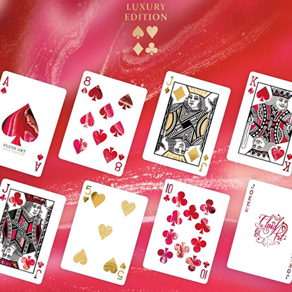 Fluid Art Red (Luxury Edition) Playing Cards-Playing Cards-Wondercraft