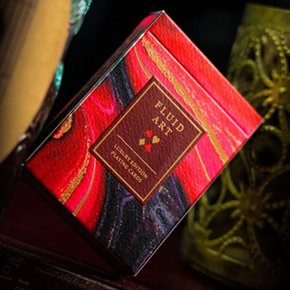 Fluid Art Red (Luxury Edition) Playing Cards-Playing Cards-Wondercraft