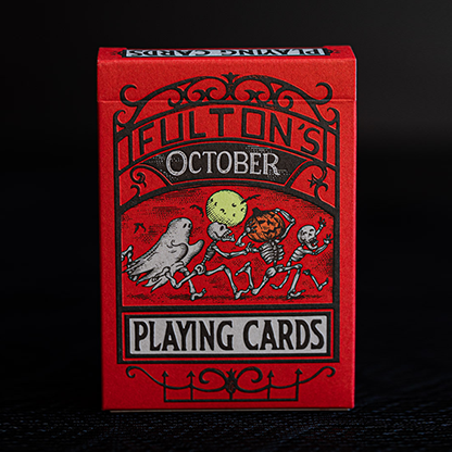 FULTON'S October Red Edition Playing Cards-Playing Cards-Wondercraft