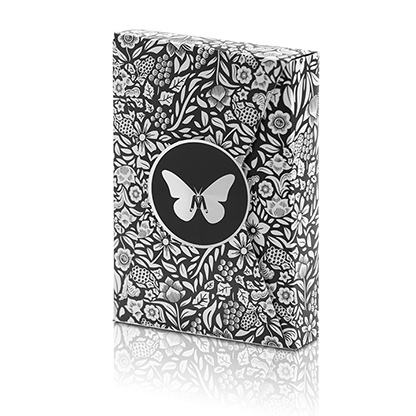 Limited Edition Butterfly Playing Cards Marked (Black and Silver) by Ondrej Psenicka-Playing Cards-Wondercraft