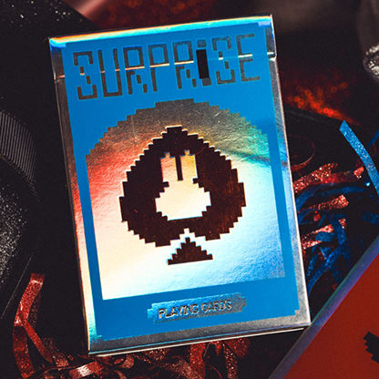 Limited Holographic Edition Surprise Deck V5 (Blue) Playing cards by Bacon Playing Card Company-Playing Cards-Wondercraft