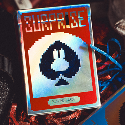 Limited Holographic Edition Surprise Deck V5 (Red) Playing cards by Bacon Playing Card Company-Playing Cards-Wondercraft