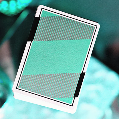 Limited NOC3000X3: Silver/Teal (Species X)-Playing Cards-Wondercraft