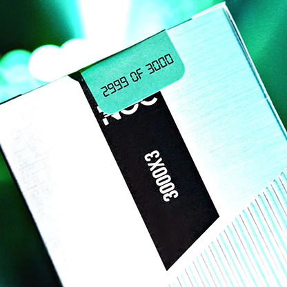 Limited NOC3000X3: Silver/Teal (Species X)-Playing Cards-Wondercraft