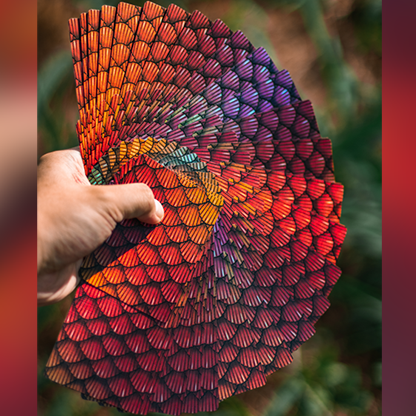 Marvelous Hummingbird Feathers (Red) Playing Cards by Marvelous Decks-Playing Cards-Wondercraft