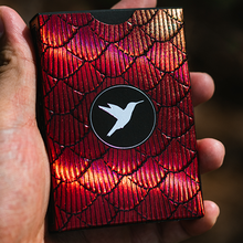 Marvelous Hummingbird Feathers (Red) Playing Cards by Marvelous Decks-Playing Cards-Wondercraft