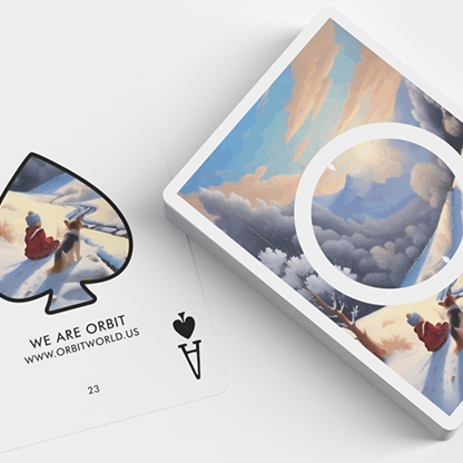 Orbit Christmas V3 Playing Cards-Playing Cards-Wondercraft