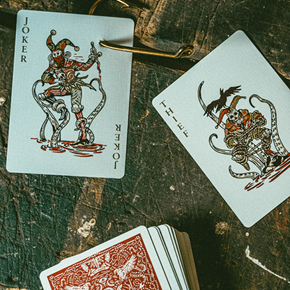Red Seafarers Playing Cards by Joker and the Thief-Playing Cards-Wondercraft