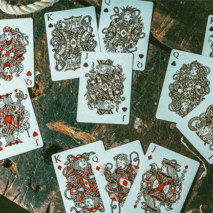 Red Seafarers Playing Cards by Joker and the Thief-Playing Cards-Wondercraft