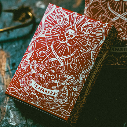 Red Seafarers Playing Cards by Joker and the Thief-Playing Cards-Wondercraft