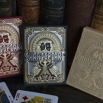 Shakespeare (Burgundy) Playing Cards-Playing Cards-Wondercraft