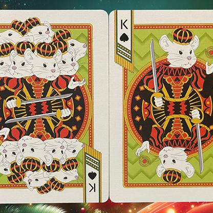 Stripper Bicycle Nutcracker (Green) Playing Cards-Playing Cards-Wondercraft