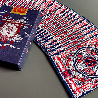 Sumi Kitsune Myth Maker (Blue Tuck) Playing Cards by Card Experiment-Playing Cards-Wondercraft