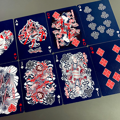 Sumi Kitsune Myth Maker (Blue Tuck) Playing Cards by Card Experiment-Playing Cards-Wondercraft