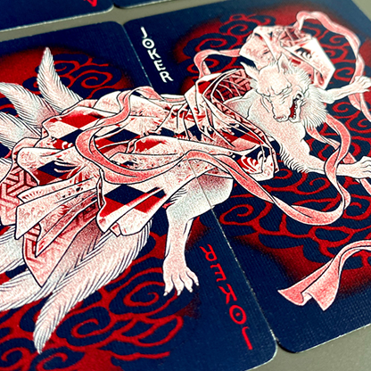 Sumi Kitsune Myth Maker (Blue Tuck) Playing Cards by Card Experiment-Playing Cards-Wondercraft