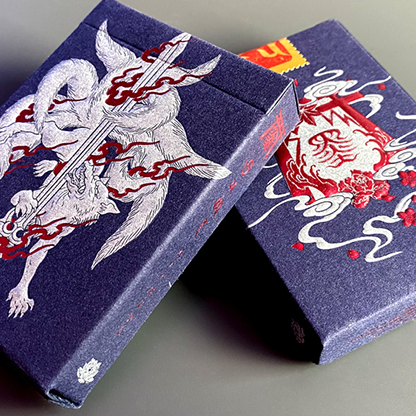 Sumi Kitsune Myth Maker (Blue Tuck) Playing Cards by Card Experiment-Playing Cards-Wondercraft