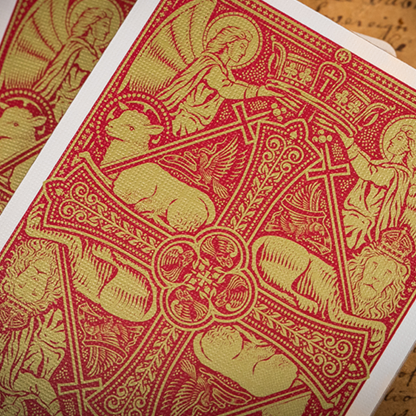 The Cross (Maroon Martyrs) Playing Cards by Peter Voth x Riffle Shuffle-Playing Cards-Wondercraft