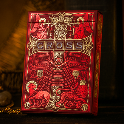 The Cross (Maroon Martyrs) Playing Cards by Peter Voth x Riffle Shuffle-Playing Cards-Wondercraft