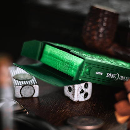 Wonder Playing Cards - Emerald - Green Gilded-Playing Cards-Wondercraft