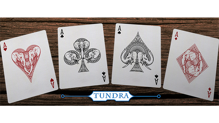 Elephant Playing Cards - Tundra