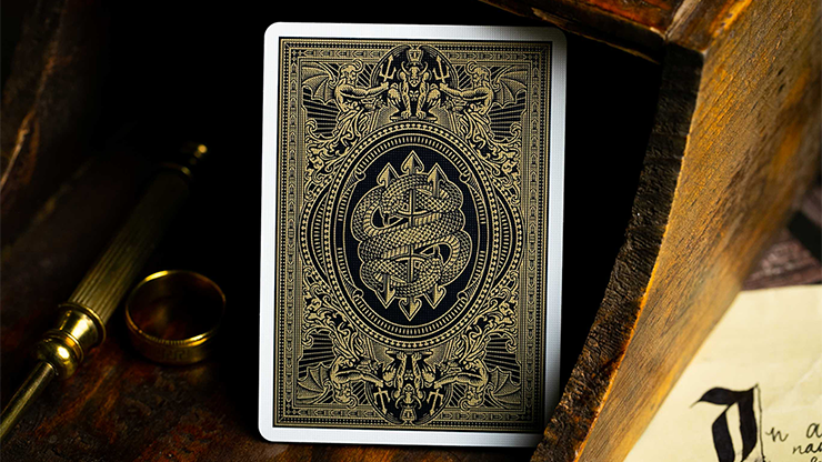 Devil&#39;s in the Details Glamourous Gold Playing Cards by Riffle Shuffle