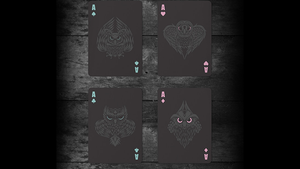 Owl (Black) Playing Cards